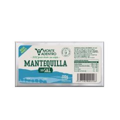 MANTEQUILLA MONTE ADENTRO SIN SAL 200G  