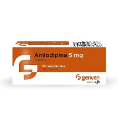 AMLODIPINA GENVEN 5MG X 30 COMPRIMIDOSM