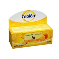 VITAMINA C CEBION NARANJA 1G TUBO X 10 TABLETAS EFERVECENTES