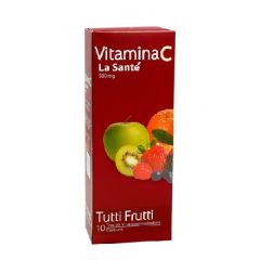 VITAMINA C LA SANTE 500MG X 10 TABLETAS MASTICABLES SABOR A TUTTI