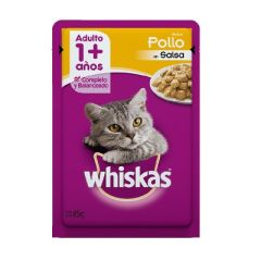 SOBRE WHISKAS ADULTO POLLO SALSA 85G    